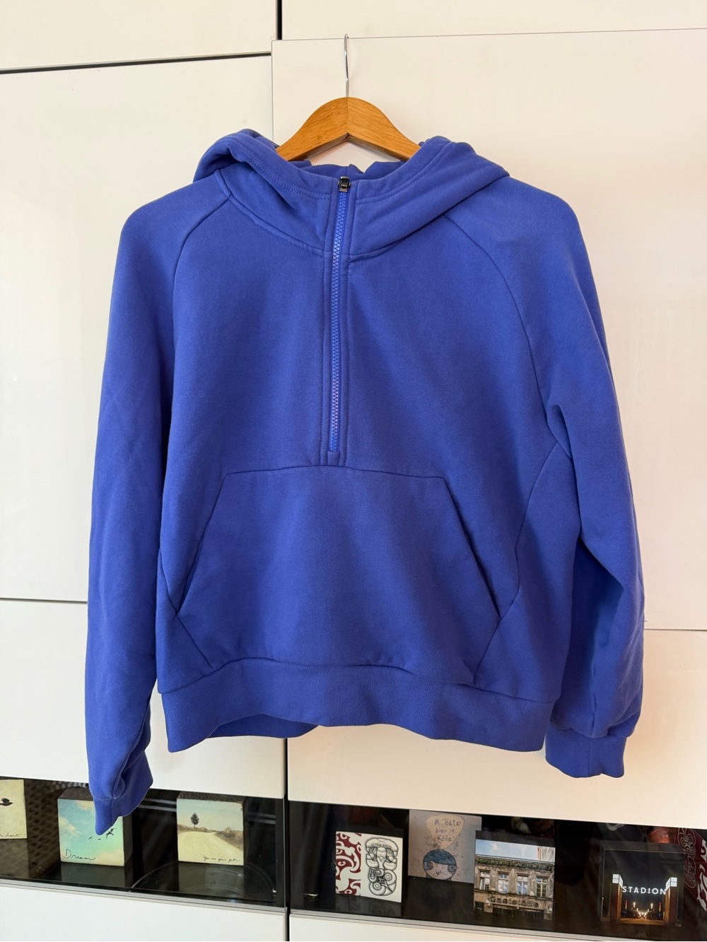 Athleta Royal Blue Half-Zip Hoodie